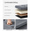Foldable Storage Ottoman Bench - Velvet - Slate Grey - Versatile Footstool and Storage Chest 3