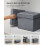 Foldable Storage Ottoman Bench - Velvet - Slate Grey - Versatile Footstool and Storage Chest 6