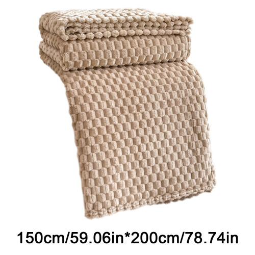 Fleece Blanket Microfiber Plush Soft Thickened Solid Color 2