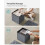 Foldable Storage Ottoman Bench - Velvet - Slate Grey - Versatile Footstool and Storage Chest 4