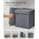 Foldable Storage Ottoman Bench - Velvet - Slate Grey - Versatile Footstool and Storage Chest 6