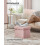 Foldable Storage Ottoman Bench - Velvet - Jelly Pink - Multi-Functional Storage and Footstool 2