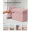 Foldable Storage Ottoman Bench - Velvet - Jelly Pink - Multi-Functional Storage and Footstool 6