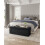 Foldable Storage Ottoman - Velvet - Ink Black - Includes 2 Extra Storage Boxes 2