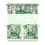Green Tropical Kitchen Curtains Set with Valance 3-Piece 1
