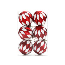 Shatterproof Christmas Ornaments Set Red Green White 12pcs