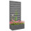 34 x 69.5cm Garden Planter Box, with Back Trellis, Grey 1