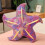 Star-Shaped Throw Pillow Purple Plush Decorative Cushion 2