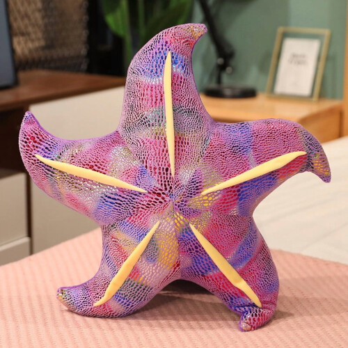 Star-Shaped Throw Pillow Purple Plush Decorative Cushion 1