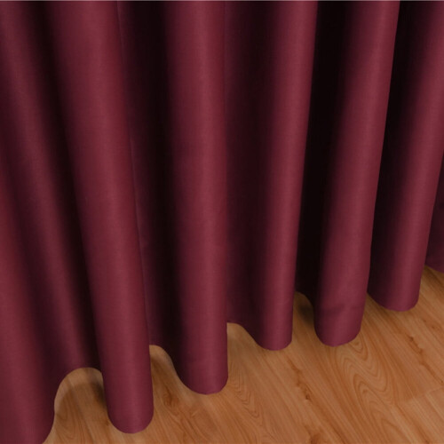 Wine Red Thermal Blackout Curtains 1 Set 1
