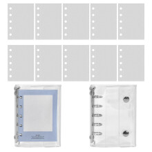 PVC Clear Cover 5-Ring Loose Leaf Paper Pack 10 Pages