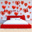 3D Heart Hanging Decorations Red Foil 16 Pieces 6