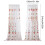 Christmas Curtains Santa Embroidery Rectangular White Fabric 2