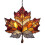 Stained Glass Maple Leaf Ornament Acrylic 1pc 3
