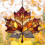 Stained Glass Maple Leaf Ornament Acrylic 1pc 6