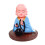Solar Shaking Monk Ornament Blue Car Home Office Decor 2