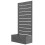 34 x 69.5cm Garden Planter Box, with Back Trellis, Grey 2