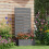 34 x 69.5cm Garden Planter Box, with Back Trellis, Grey 3