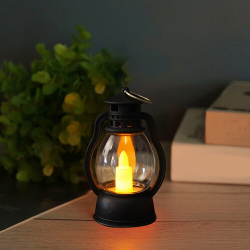 Black Battery-Operated Candle Light Warm Glow 1 Pack 1
