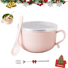25 oz Heat-Resistant Soup Mug with Lid, Meal Prep Gift Set