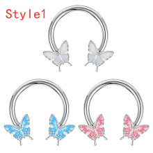 Butterfly Septum Ring Stainless Steel 16g 3 pcs 10mm