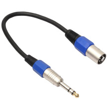 XLR Male to 1/4 Inch Male Stereo Audio Cable 1 ft