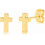 5mm Triangle Lightning Cross Hollow Circle Stud Earrings 1