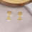 5mm Triangle Lightning Cross Hollow Circle Stud Earrings 5