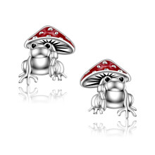 925 Sterling Silver Frog Stud Earrings for Women