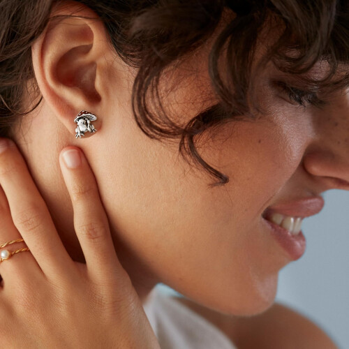 925 Sterling Silver Frog Stud Earrings for Women 1
