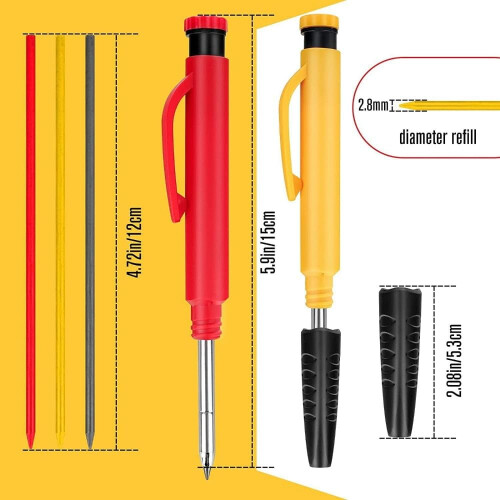 Woodworking Scriber Set Metal Case 24 Erasable 3.0mm Leads 1