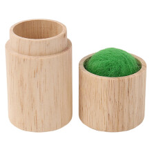 Wooden Needle and Thread Kit with Holder Pincushion Lid