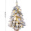 Prelit Flocked Mini Christmas Tree with LED Lights and Wood 2