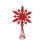 Glitter Snowflake Tree Topper Red Metal 1
