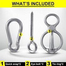 2 Sets Horse Tie Ring, Horse Tack and Supplies Horse Training Equipment Safe Horse Accessories with Eye Bolt, Tie Rings