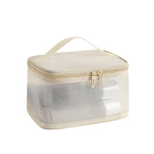 Makeup Bag Breathable Mesh Two Compartments Large Capacity