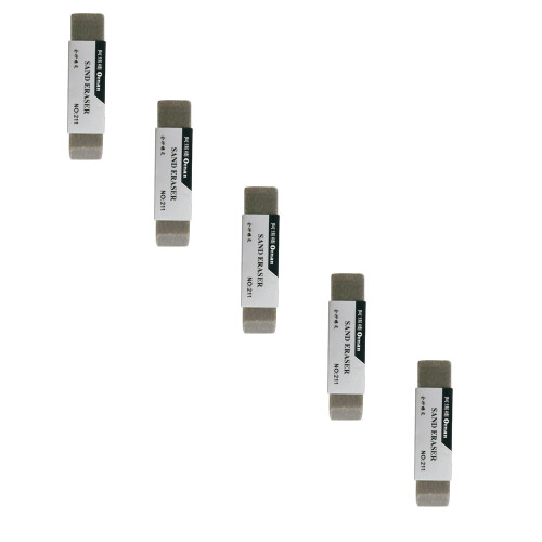 Sand Eraser Double-Head Grey Frosted Matte Pen-Style 5 Pcs 1