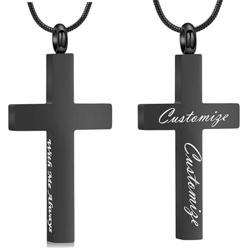 Cross Cremation Urn Necklace for Ashes - With Me Always