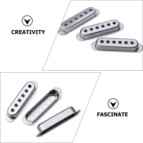 Silver Guitar Pickup Cover Set 3 Pieces 2