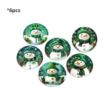 Christmas Snowman Coaster Set 6 pcs Festive Winter Heat