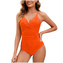 Women's solid padded backless one-piece swimsuit