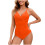 Women's solid padded backless one-piece swimsuit 1