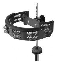 Stagg TAB-D BK Half Moon Plastic Base Hi-Hat Tambourine with 16 Jingles - Black