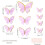 Purple Paper Butterfly Cake Decorations 4 pcs 3