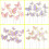Purple Paper Butterfly Cake Decorations 4 pcs 7