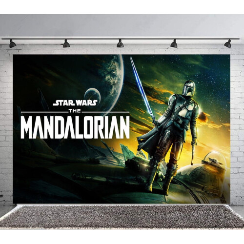 Mandalorian Backdrop Banner for Photography and Birthday