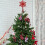 Glitter Snowflake Tree Topper Red Metal 6