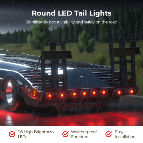 LED Trailer Tail Lights 4 Inch Round 10 Pack 1
