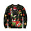Men's Christmas Cat Raglan Top Lightweight Polyester L Green 3