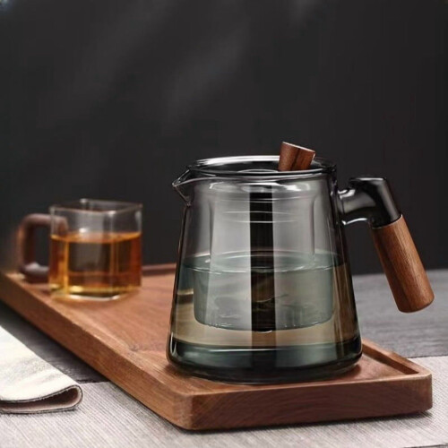 Glass Teapot with Wooden Handle 630ml Borosilicate 2